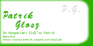 patrik glosz business card